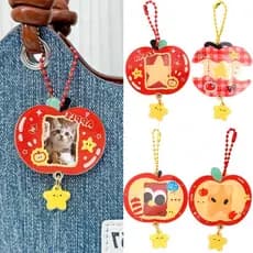 Doce Bonito Em Forma De Maçã Chaveiro De Alta Qualidade Acrílico Foto Inserção Quadro De Exibição Mochila Charme Saco Ac