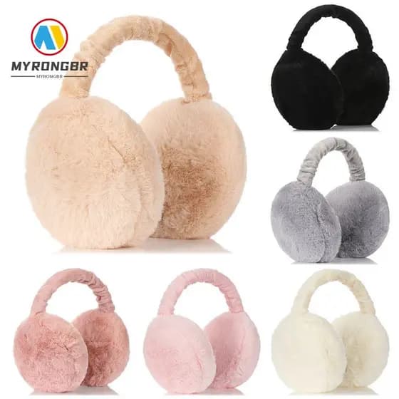 Protetores De Orelha Femininos MYRONGBR Dobráveis Ajustáveis Para Outono E Inverno