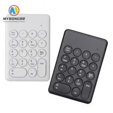 Contador De Contabilidade De Teclado Numérico MYRONGBR 18 Teclas Mini 2.4G Sem Fio