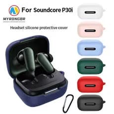 Fone De Ouvido MYRONGBR , Capa Protetora De Fones À Prova De Choque De Silicone , Para Anker Soundcore P30i