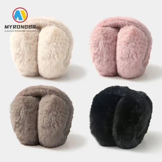 Protetores De Ouvido Dobráveis MYRONGBR , Orelha De Pelúcia Macios E Quentes De Inverno , Aquecedor Portátil Com Proteçã