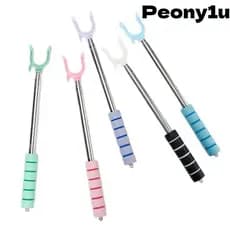 Garfo Retrátil Para Roupas PEONY , Portátil Com Alça Antiderrapante , Haste Pendurar Multicoloridas