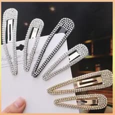 Presilha De Cabelo De Metal Dourado Diamante Moda Conciso Geometria Rhinestone Pince Cheveux Hair Clips Para Mulheres