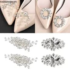 ROWAN 2PCS Decorações De Sapatos Mulheres Broche De Noiva Fivela De Encanto