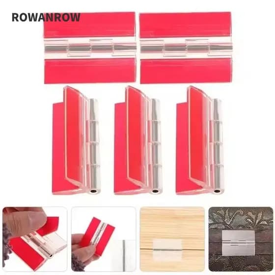 Dobradiças De Porta ROWAN , Dobradiça Dobrável Acrílica Autoadesiva De Fixação Transparente DIY