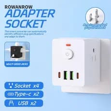 Divisor De Tomada ROWAN , Extensor De Saída Protetor Contra Surtos De Proteção Sobrecarga , Adaptador De Parede Durável