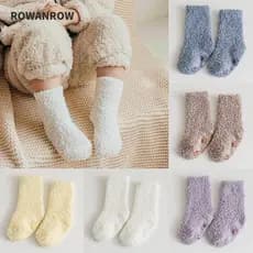 ROWAN Meias Para Bebês , Fofas De Pelúcia Antiderrapantes Meninos E Meninas , Lindas Quentes De Inverno Respiráveis