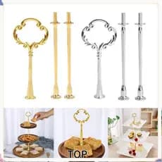 Suporte De Placa De Bolo TOPABC , De 3 Camadas De Liga De Zinco Hardware De 2 Para Festa De Casamento