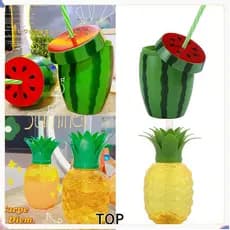 TOPABC Morango Abacaxi Melancia Criativo Desenho Animado Garrafa De Água De Frutas