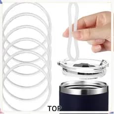 TOPABC 1/4pcs Anel De Vedação De Garrafa De Água , Junta De Tampa De Copo De Caneca De Viagem À Prova D'água De 16 Onças