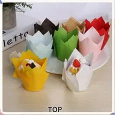TOPABC 50pcs Muffin Cup Chocolate Cozinha Envoltório À Prova De Graxa