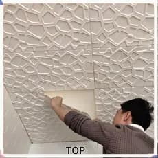 Adesivos De Parede TOPABC , Teto De Espuma Autoadesivo De 35 * 35 Cm , Papel De Fundo À Prova D'água Anticolisão