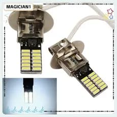 MAGICIAN 2 Unidades H3 6500K 24-SMD 4014 DRL Lâmpada Automática Super Brilhante De Cabeça De Alta Qualidade