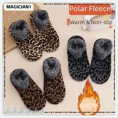 MAGICIAN Home Shoes Meias , De Chão De Pelúcia Internas Quentes De Inverno Curtas Térmicas Elásticas Grossas Antiderrapa