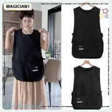 Avental Resistente A Manchas MAGICIAN , De Manga Estilo Colete De Nylon À Prova D'água , Aventais De Cozinha Multiuso