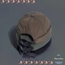 Chapéu HUISHU Brimless , Skullcap Quick Dry Beanie Cap , Moda Cor Sólida Respirável Retro Homens Leve