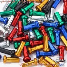 HUISHU 10/20/50pcs Raios De Ciclismo Mamilos 6 Cores Liga Anodizada 14mm Acessórios Para Rodas De Bicicleta