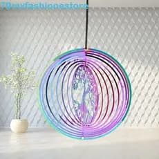 MXFASHIONESB Wind Spinner Catcher , Pingente De Carrilhão De Vento Com Efeito De Luz Fluida De Cor Gradiente , Colorido