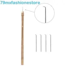 MXFASHIONESB 5 Unidades/Conjunto Agulhas Para Peruca De Renda , De Ventilação Resistentes Com Cabo De Cobre , Extensão D