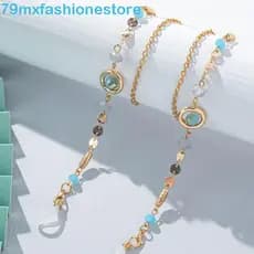 Corrente De Suspensão De Óculos MXFASHIONESB , Tiras Antiderrapantes Azul Oceano Cordão De Sol Anti-Perda