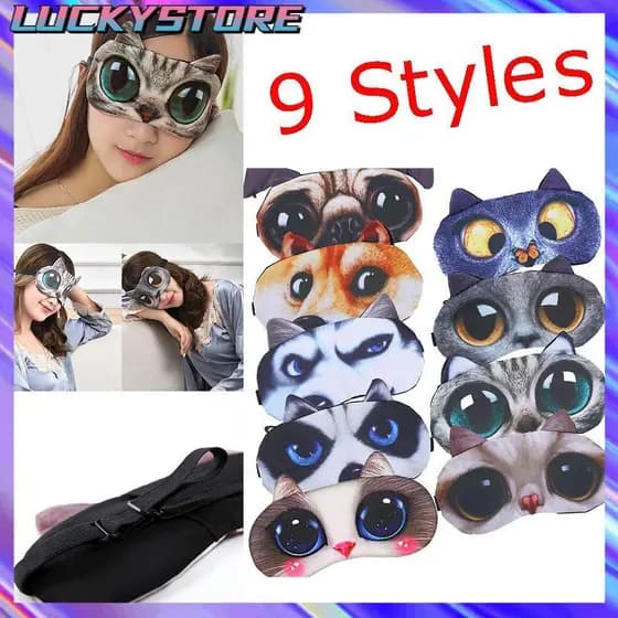 LUCKYSTOREGOODS Nap Eye Hot Fashion Soft Cute Cartoon Animal Sleeping Aid