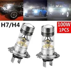 Luzes Externas PEONY H4 H7 100W Super Brilhantes 8000K