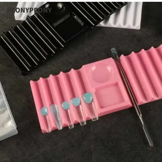 Suporte De Forma Dupla PEONY , Com Caneta De Plástico Multiuso De Paleta De Cores , 10 Compartimentos