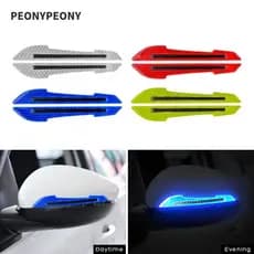 PEONY 2pcs Adesivos Reflexivos , Anticolisão Para Espelho Retrovisor , Adesivo De Aviso Noturno Externo