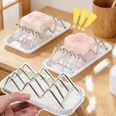 Suporte De Sabonete Ondulado De Aço Inoxidável-Rack De Drenagem De Sabonetes Domésticos-Porta-De Banheiro De Cozinha-Pra