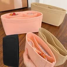 Bolsa De Armazenamento De Maquiagem Multiuso-Organizador De Viagem Portátil-Bolsas De Inserção De Pano De Feltro-Mini Fo