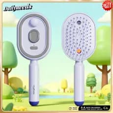 Pente De Cabelo Autolimpante Atomizado Escova Elétrica Confortável Portátil Para Massagem No Couro Cabeludo Cuidados Diá