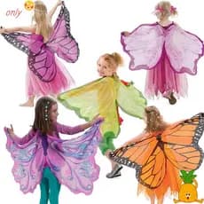 ONLYGOODS Capa De Asas De Borboleta , Chiffon Com Anjo De Elfo , Fantasia De Palco De Performance De Moda Para Crianças