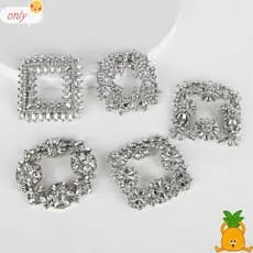 ONLYGOODS 1 Par De Clipes De Sapato De Cristal Feminino Strass Decorativos Brilhantes