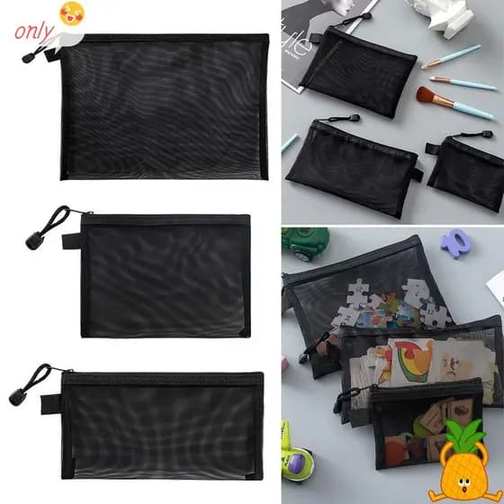 Bolsa Para Caneta ONLYGOODS , De Arquivo De Malha Transparente De Nylon , Estudante De Pastas A4 A5 A6