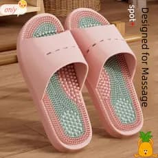 ONLYGOODS Sandálias De Banheiro , Chinelos De Massagem De Cor Sólida Em PVC Antiderrapantes De Acupressão Para Pés
