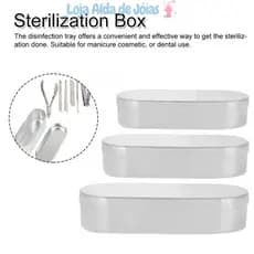 EMILEE 1 Unidade Esterilizador De Manicure , Caixa De Esterilização De Ferramentas De Unhas De Liga De Alumínio , Resist