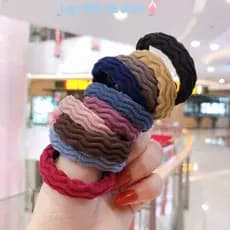 EMILEE 10 Peças De Corda De Cabelo , Acessórios Faixas De Borracha Grossas , Elástico Suporte De Rabo De Cavalo
