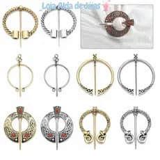 EMILEES Broche Viking , De Cachecol De Joias Da Moda Em Liga , Alfinete De Capa Medieval De Prata/Ouro Masculino/Feminin