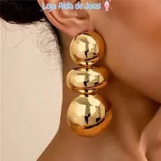 Brincos Grandes EMILEES , Geométricos De Metal Exagerados , Joias Femininas Douradas Irregulares Com Design Redondo