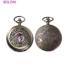 Bússola BOLONI Vintage Bronze Retro Pocket Watch De Bolso Design Portátil
