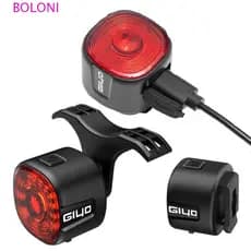 BOLONI Luz Traseira Com Sensor De Freio De Bicicleta , LED Inteligente Recarregável De 6 Modos , Tipo-C