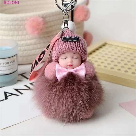 Chaveiro De Pelúcia LANFY Colorido Kpop Acessórios Mochila Pingente Jóias Carros Pompom