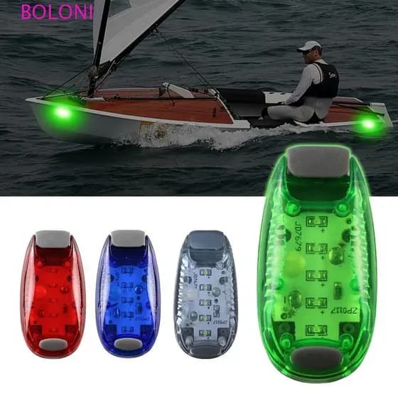 BOLONI Luz De Segurança Clip On , Lâmpada De Sinal À Prova D'água Luzes LED De Navegação , Marcador Lateral 5LEDs Ciclis