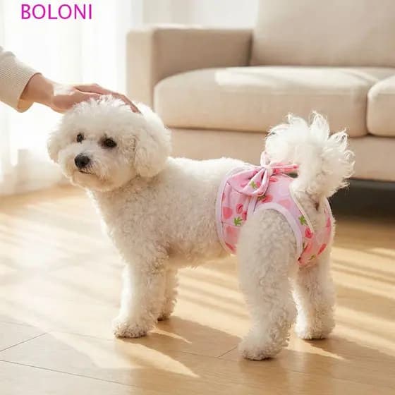 Calças Fisiológicas Para Animais De Estimação BOLONI , Fralda Lavável Ajustável Cães , Cuecas Respiráveis Cachorros Com