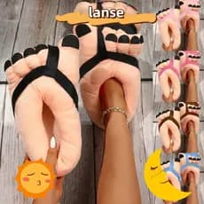 LANSEL Chinelos Engraçados , Sapatos De Algodão Para Os Pés Grandes Inverno Criativos E Suaves Cartoon Home