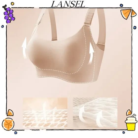 LANSEL Sutiãs Confortáveis Sem Costura , Alças Ajustáveis De Suporte Macio , Sutiã Plus Size , Roupa Íntima Feminina
