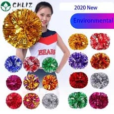 CHLIZ Líder De Torcida Pom Poms Vestir Roupa Fantasia Furo Duplo Cabo Dance Party Decorator