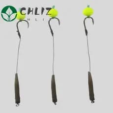 CHLIZ Gancho De Pesca De Carpa , 5 Peças , 3 #-10 , Equipamento Pronto , Isca
