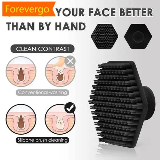 forevergo Silicone Men Escova De Limpeza Facial Miniatura Barba Profunda Da Esfoliante E1K7
