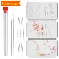 forevergo 6Pcs/Tube Big Eye Beading Bead Beadlet Pulseira De Agulhas De Costura L2Q9